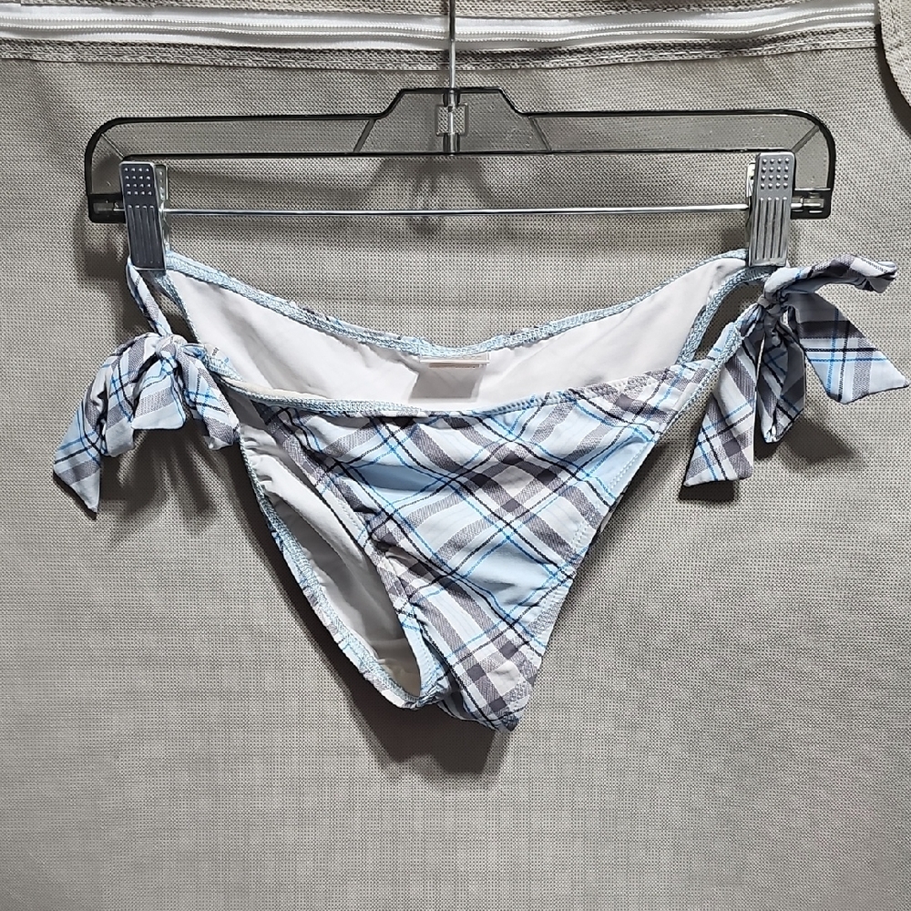 Daffy Waterworks Light Blue Plaid Bikini Bottom